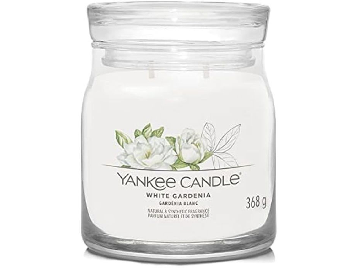 Vela perfumada Yankee Candle de doble mecha de cera de soja con aroma a gardenia blanca, 368 g
