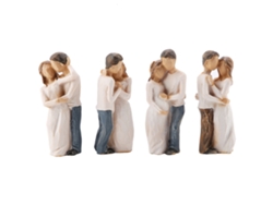 4pcs Figuras de Resina em Forma de Casal Decorativas para Lar Sculptures Estátuas Modelo