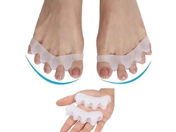 Separador de dedos Rebe-Toe para hálux valgo, feito de silicone macio, alivia a dor e é adequado para calçados de tamanho 36 a 45.