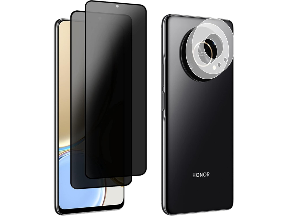 Conjunto de Protectores de Pantalla Antiespião Lite Vidros Temperados Protetores Câmera Traseira Protetora Sem para Honor Magic4 Lite 5G 6,81 HONGWE. (2un)