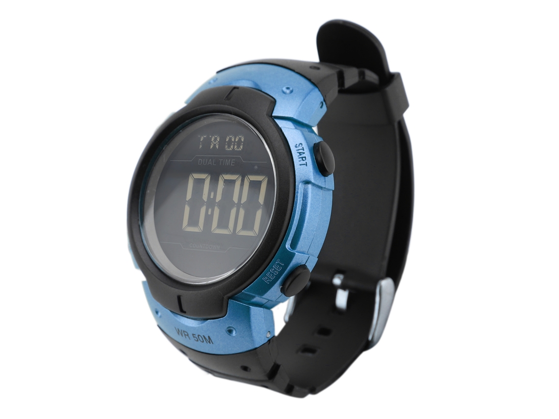 Reloj Cronógrafo Digital Para Hombre, Resistente Al Agua Hasta 50 M, Con Correa De Tpu Y Luz De Fondo El.