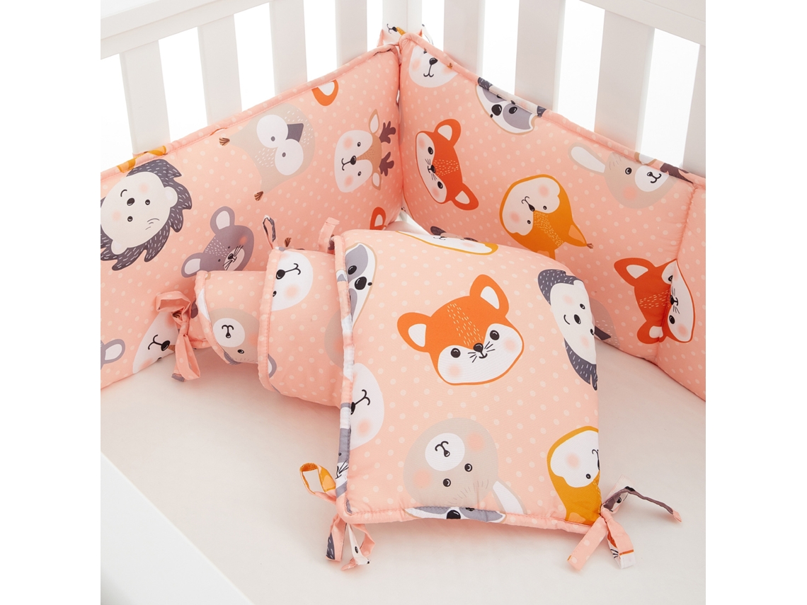 Juego De Protectores De Cuna Panoona 4 Piezas (2 X 132 Cm + 2 X 68,5 Cm) Zorro