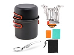 Juego De Utensilios De Cocina Para Acampar Con Hornilla Plegable, Tenedor Y Cuchara Plegables Para Acampar, Hacer Senderismo, Picnics Y Mochileros.