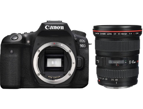 Cámara Reflex CANON EOS 90D + Objectivo EF 17-40mm F4L USM (APS-C)