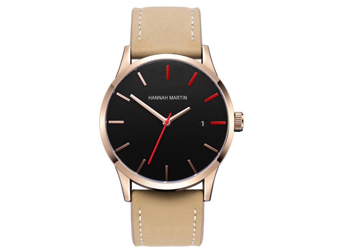 Reloj Hombre Acero Inoxidable Impermeable Moda Casual Hannah Martin Km11-fk