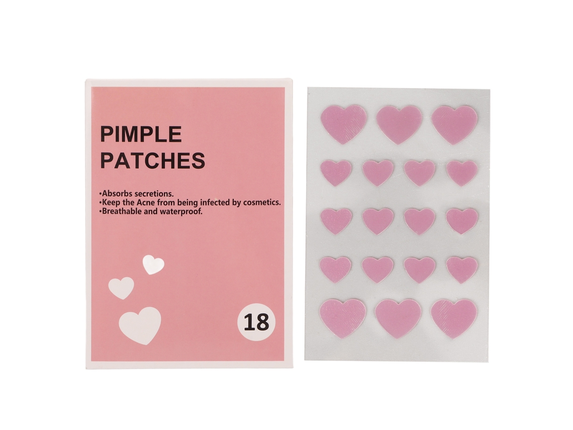 Parches De Acné En Forma De Corazón De Hidrocoloides Para Cubrir Y Absorber Granitos Y Imperfecciones Faciales