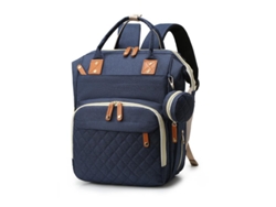 Bolso de bebé portátil simple con monedero y correas para cochecito azul SIURN