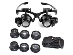 2026-lupa Con Luz Led Ajustable 10x-25x Para Joyeros Y Relojeros, Intercambiable Entre Gafas Y Diadema