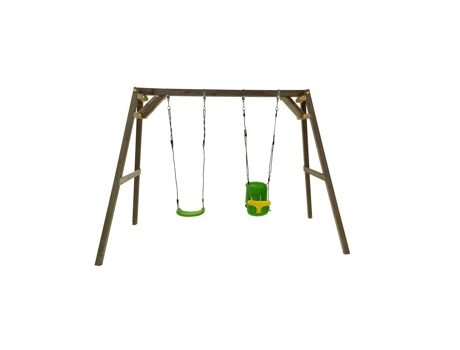 Columpio Doble de Madera Cuadrada Masgames Xylo Xl Asiento Bebé MASGAMES OUTDOOR GAMES