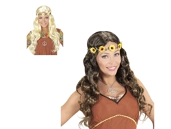 Peluca Hippie o Medieval con cinta en varios colores adulto