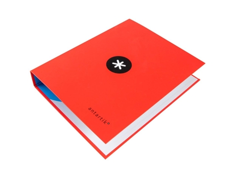 Carpeta LIDERPAPEL Antartik A4 Papel Rayado 4 Anillas Rojo Ø40Mm