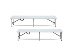 Pack 2 Bancos Plegables Catering Blanco 180x30x43cm 7house