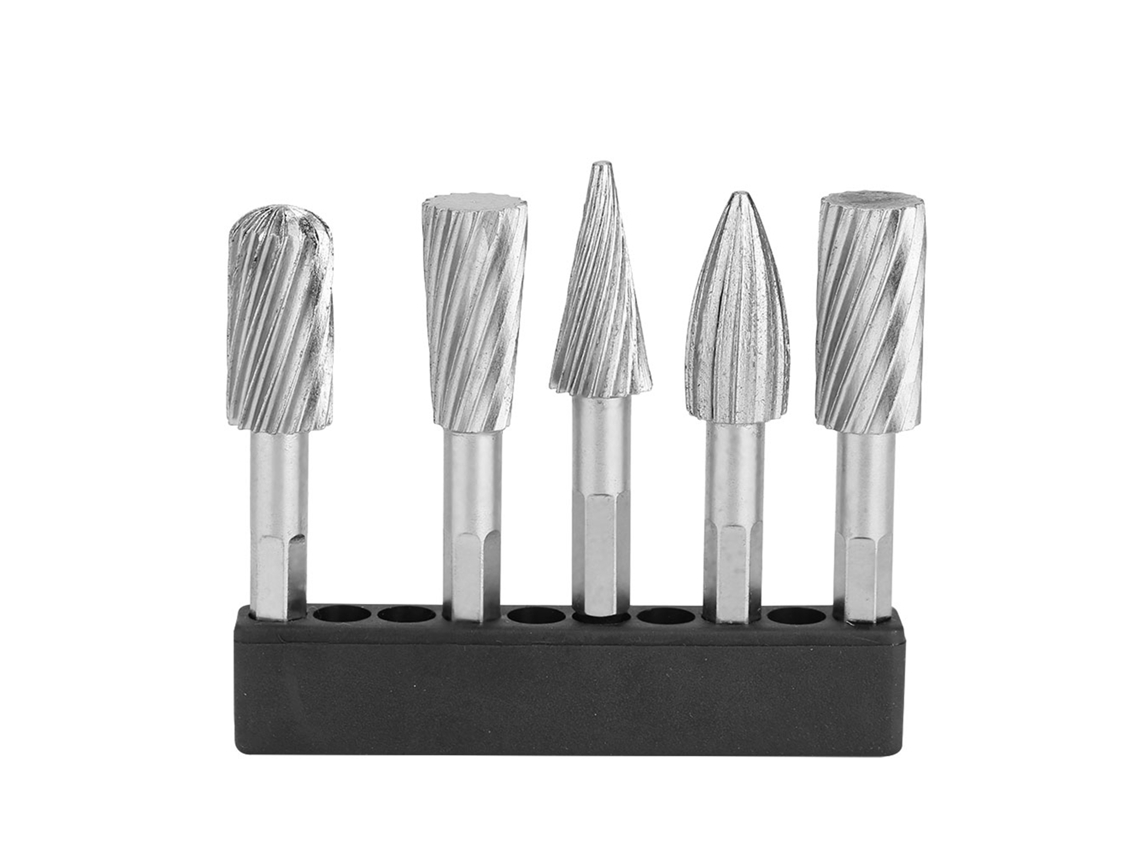 5 Brocas Rotativas De Acero De Alta Velocidad De 1/4 De Pulgada Para Aluminio Y Hierro