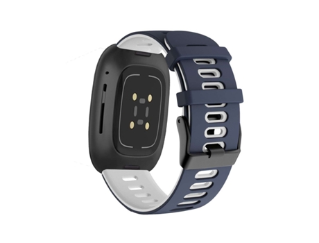 Correa Pioneer para Fitbit by Google Versa 3 Azul Escuro y Blanco