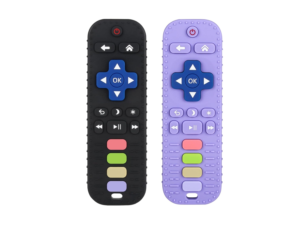 Mordedor De Silicone De Controle Remoto Para Bebês, Alivia O Desconforto Da Dentição 2pcs,estilo 3 Gertiz