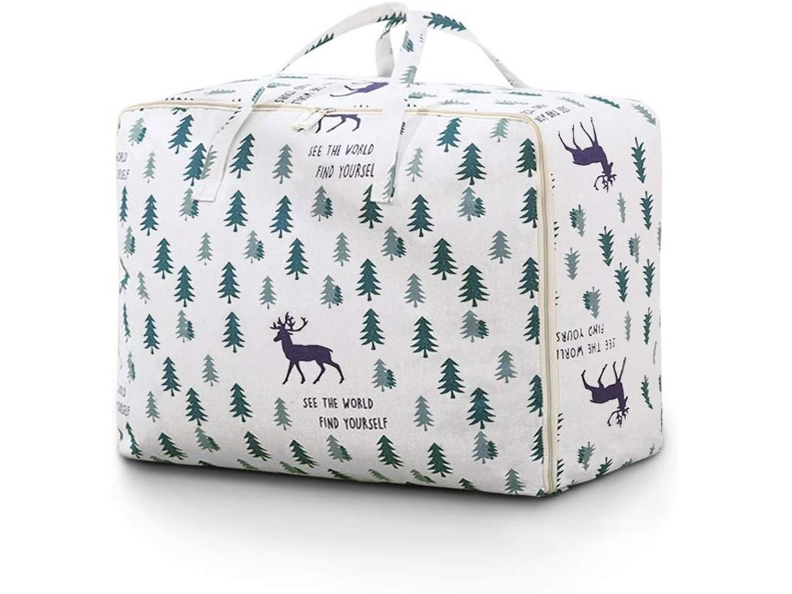 Bolsa De Almacenamiento Para Ropa Y Edredones, Grande Plegable Con Mango, Impermeable Y Antipolvo
