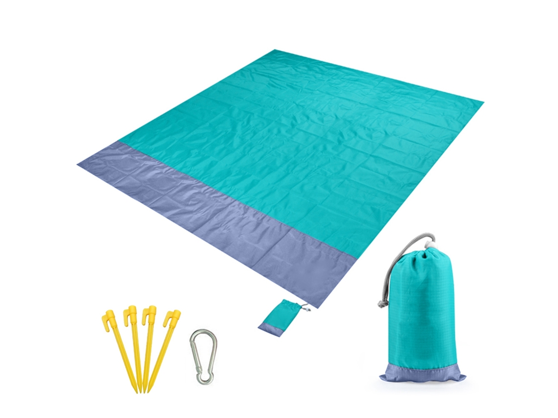 Manta Impermeable Para Playa Y Picnic, Esterilla Portátil De Tpu Para Acampar Con Estacas.