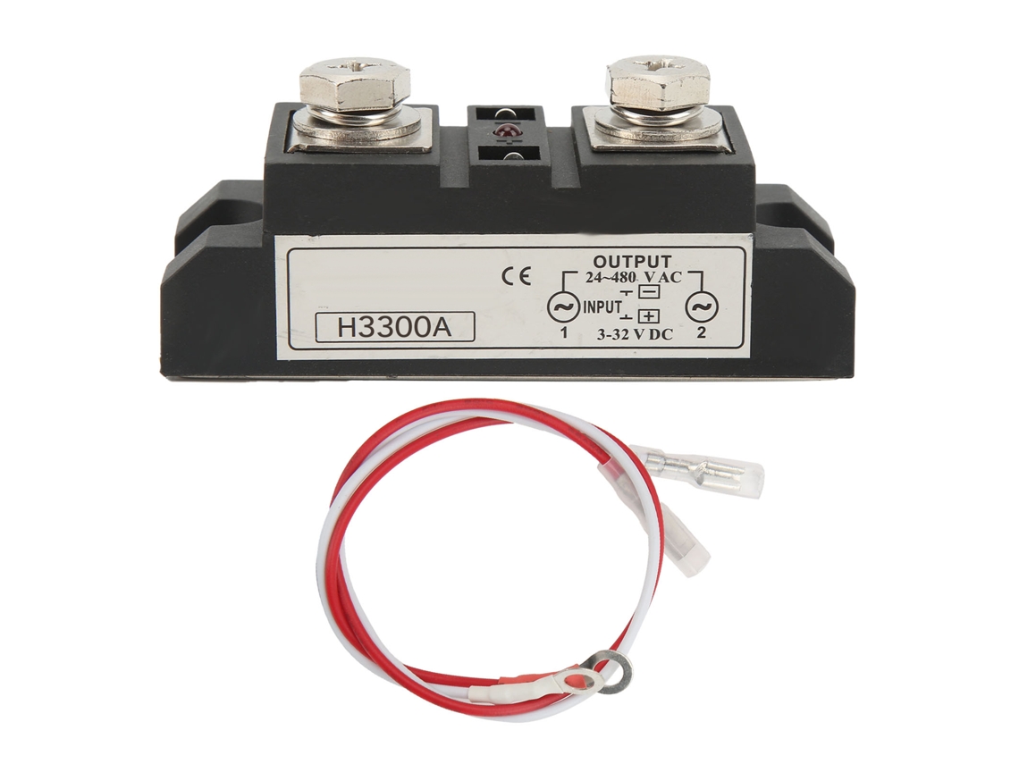 Relé Industrial De Estado Sólido De Cc A Ca Con Indicador Led, Entrada De 3-32 V, Salida De 24-480 V, H3300a 300a