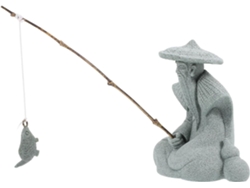 Estatua De Resina De Un Pescador Para Acuarios Y Bonsáis, Con Detalles Delicados Y Decoración Tradicional China Para