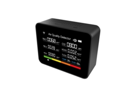 Monitor inteligente de calidad del aire Tuya 13 en 1 con Wifi, detector de CO2, PM2.5 TVOC, HCHO, temperatura, humedad y control mediante aplicación.