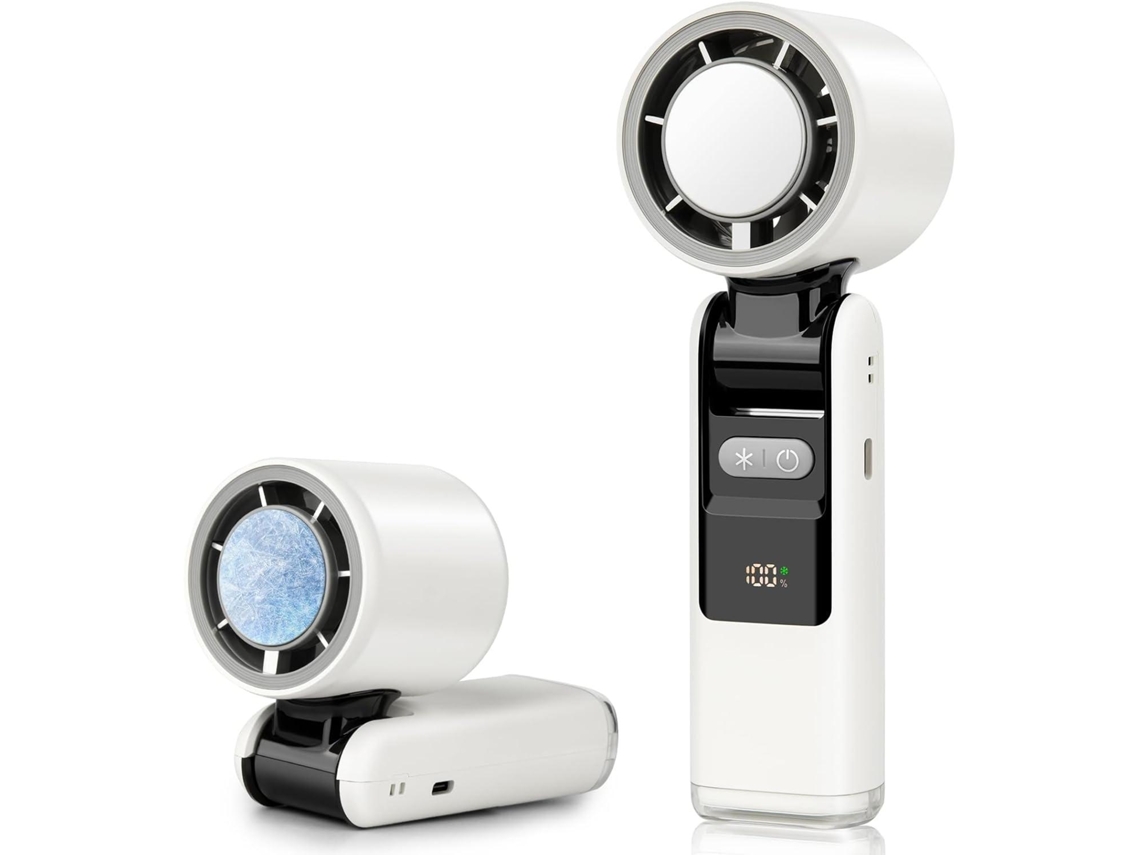 Ventilador Portátil De Mano - 4000 Mah - Con Luz - Hasta 13 Horas De Uso - Ventilador Plegable