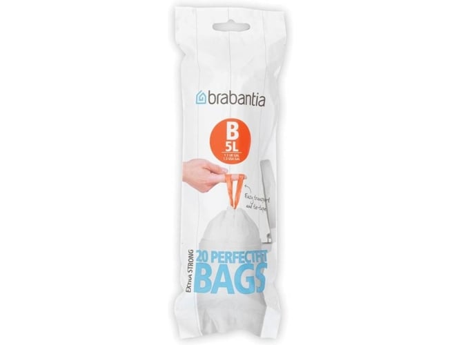 Set de 20 Bolsas de Basura BRABANTIA 11741 (0,65 kg - 22 x 13 x cm)