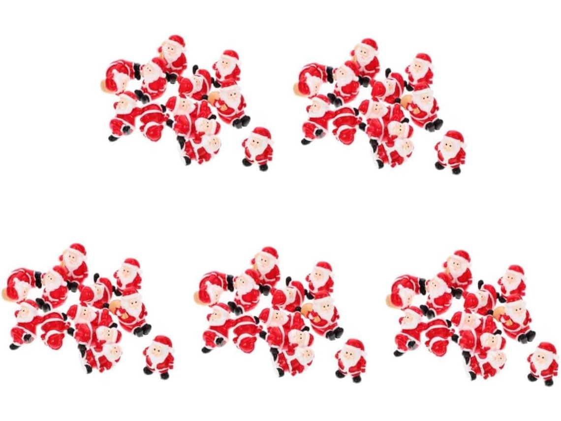 5 Juegos De Adornos Navideños En Miniatura De Papá Noel Para Micro Paisajes, Encantadores Adornos Para Fiestas.