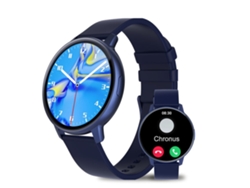 Reloj inteligente Bluetooth Yunzii S48t con monitor de frecuencia cardíaca y presión arterial, pantalla AMOLED de 1,43 pulgadas, azul.