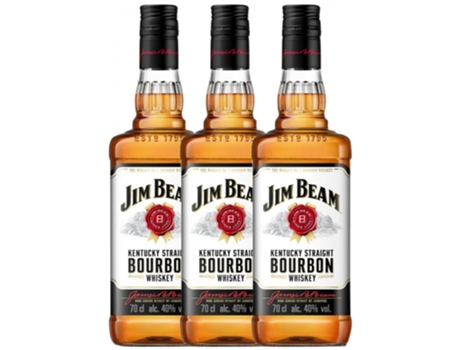 Whisky Bourbon JIM BEAM Jim Beam (0.7 L - 3 unidades)