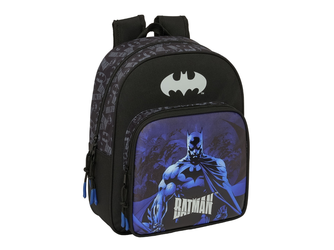 Mochila escolar negra de Batman 27 x 33 x 10 cm