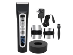 Tijera Eléctrica De Pelo Multifuncional Con Pantalla Lcd Digital Y Base Recargable Negro