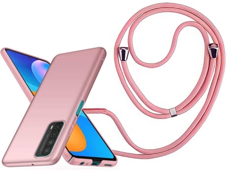 Funda Huawei P Smart 2021 Turtleshell Rígida con Collar Rosa