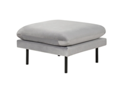 Otomana BELIANI Vinterbro de Terciopelo Gris 70x70x44