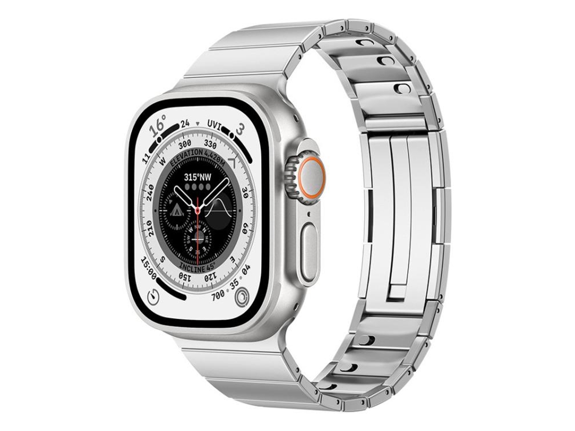 Correa para Apple Watch de 46/49/45/44 mm - Acero inoxidable con liberación rápida y cuenta única