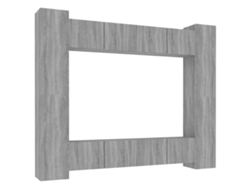 Maison Exclusive - Set De Muebles Para Tv 8 Pzas Madera Contrachapada Gris Sonoma