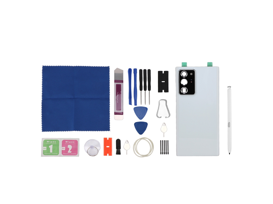 Cristal Trasero De Repuesto Para Galaxy Note 20 Ultra Blanco Con Herramientas Y Puntas De Stylus