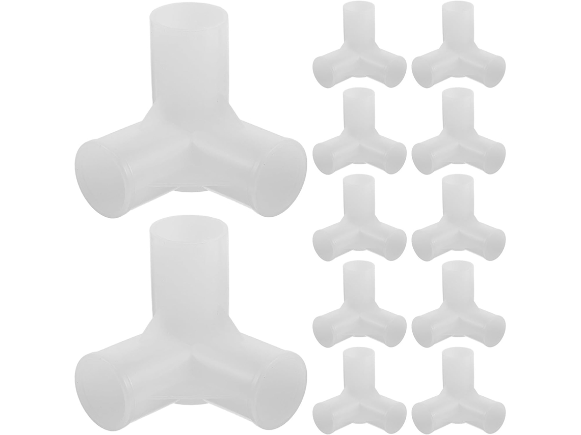 Paquete 20 Conectores 3 Plástico Rieles Armario Zapateros Tendederos Accesorios Montaje Muebles 22 Vías T Mm