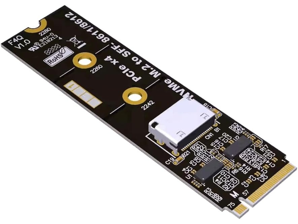 Adaptador F4q M.2 Nvme Pcie 4.0 A Oculink Sff-8612, Tarjeta Adaptadora Con Chip 5.1x4
