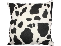 Funda De Cojín Con Estampado Vaca, Mullida, 45x45cm, Felpa Para Muebles Dormitorio Y Salón.