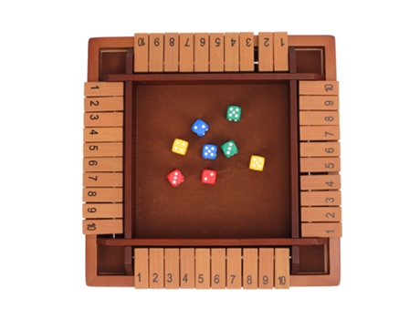 Jogo De Dados De Madeira (4 Jogadores, Clássico Mesa)