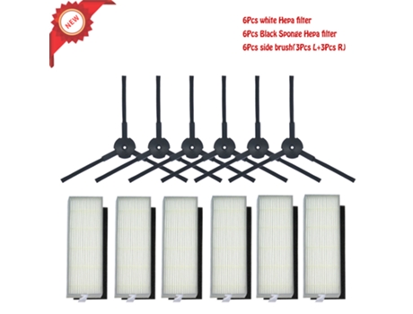 18 unids/lote Robot aspirador filtro Hepa para Ilife A8 A40 A6 A4 A4S piezas filtro Cepillo Lateral Danhui piezas de Robot aspirador