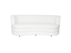 Sofa Poliester Borreguito Blanco 193x92x79cm