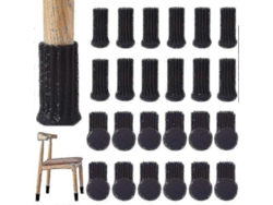Protectores Para Patas De Muebles Para Suelos De Madera, 24 Unidades, Color Negro.