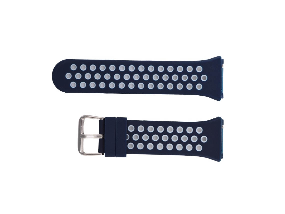 Rebe-pulseira Inteligente De Silicone Para Fitbit Alta Azul Branco