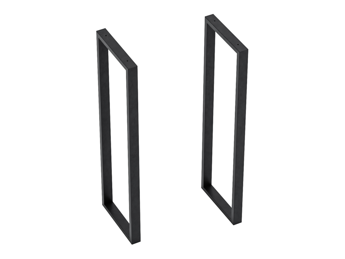 Set de 2 patas para mesa alta Kauniainen acero 87x27cm - Negro [EN.CASA]