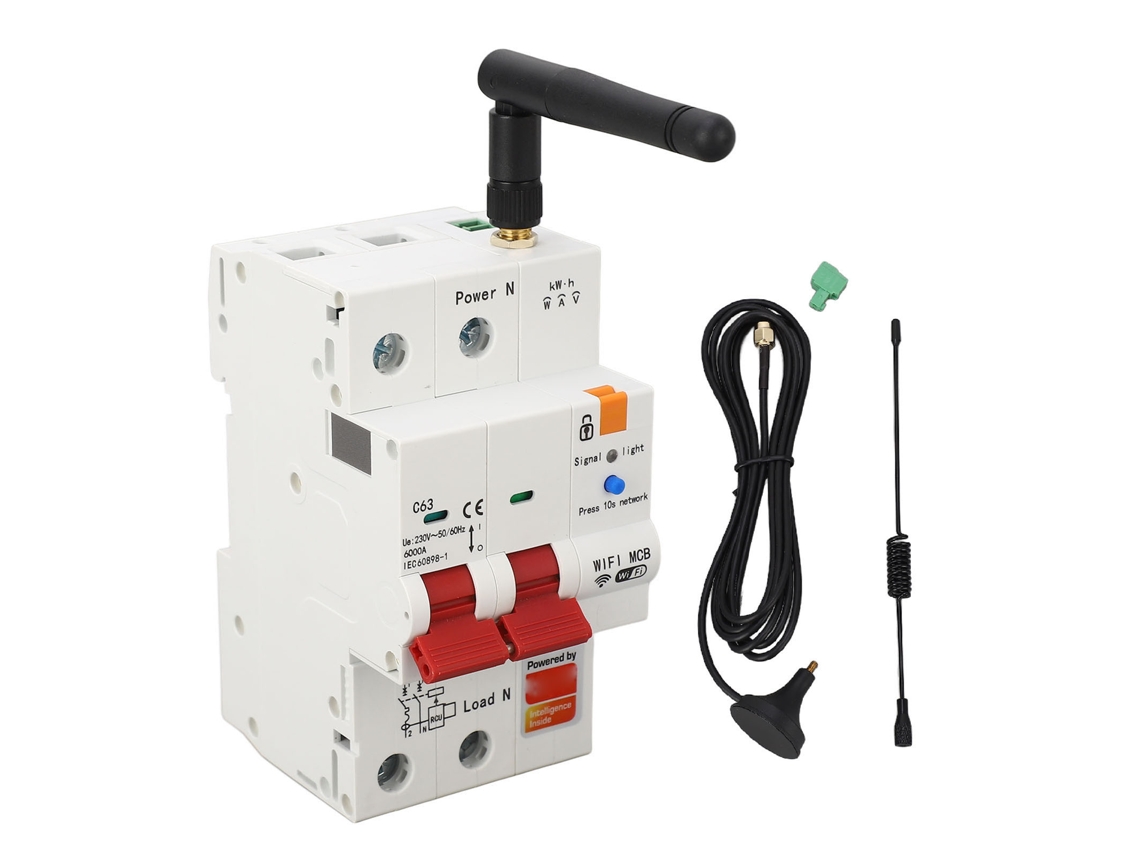 Yhl-interruptor De Circuito Wifi 2p Inteligente 63a Con App Remoto Tuya Y Rs485 Ac230v 50/60hz
