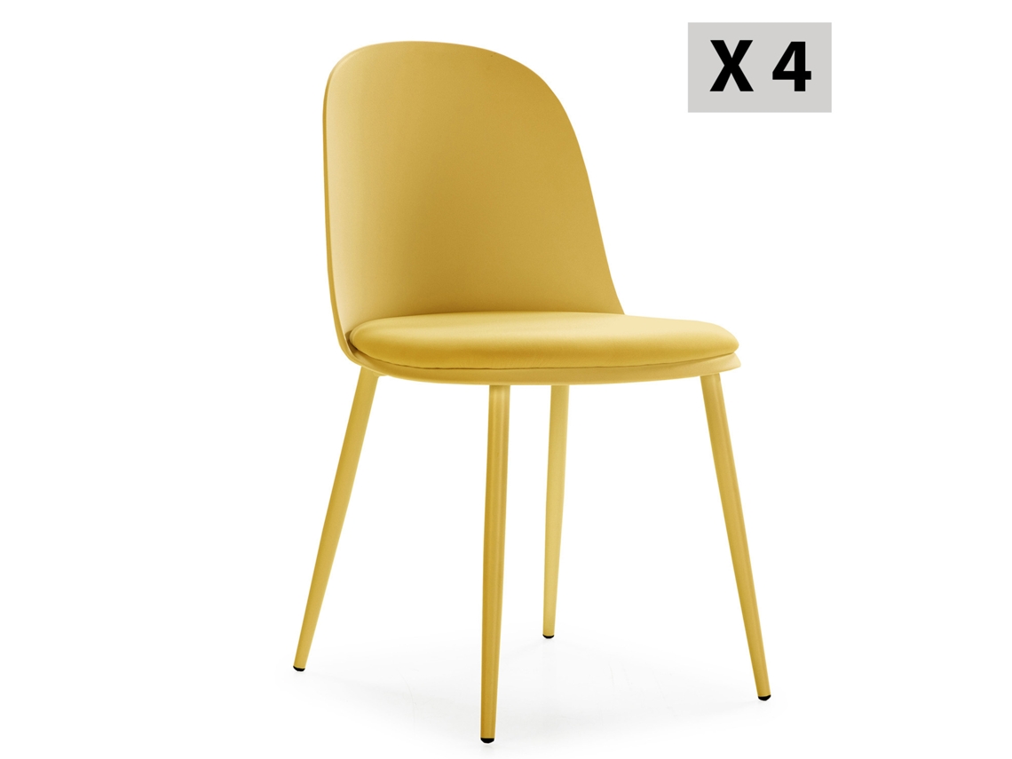 Conjunto de 4 Cadeiras Kana Mostarda VS VENTA-STOCK 45 x 51 x 83