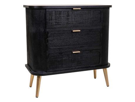 Consola de Madera negra 80x35x81h cm