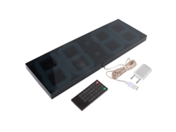 Reloj de pared con dígitos blancos grandes, espejo LED, reloj electrónico para el hogar o espacios públicos, 100-240 V