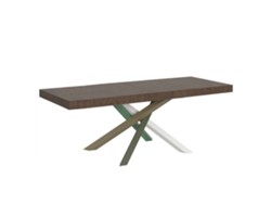 Mesa extensible Volantis Premium Nogal 160/420x90 cm Patas Multicolor 4/a Itamoby